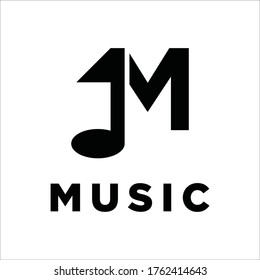 logotipo de vector de música gráfico abstracto moderno