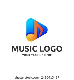 Logo de Vector de música gráfico moderno abstracto