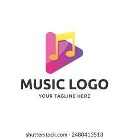 Logo de Vector de música gráfico moderno abstracto