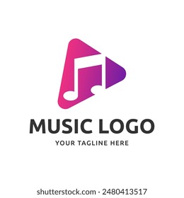 Music vector logo graphic modern abstract