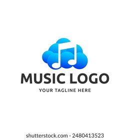 Logo de Vector de música gráfico moderno abstracto