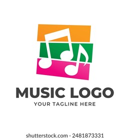 Music vector logo graphic modern abstract