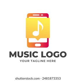 Music vector logo graphic modern abstract