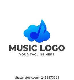 Music vector logo graphic modern abstract