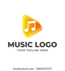 Logo de Vector de música gráfico moderno abstracto