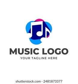 Music vector logo graphic modern abstract