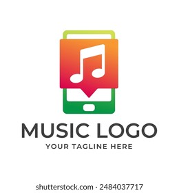 Music vector logo graphic modern abstract