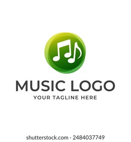 Logo de Vector de música gráfico moderno abstracto