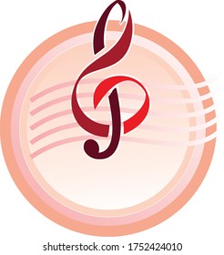 Music vector Logo. Isolated on the white background,vector design for banner,