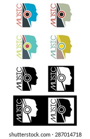 Music vector logo template, a modern and trendy logo template suitable for multiple music related business and events.