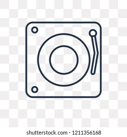 Music vector outline icon isolated on transparent background, high quality linear Music transparency concept can be used web and mobile