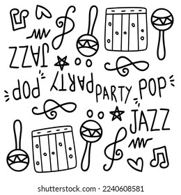 music vector set bundle design 