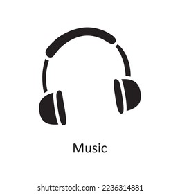 Music vector Solid Icon Design illustration. Christmas Symbol on White background EPS 10 File