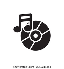 Music vector solid icon style illustration. EPS 10 File 