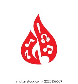 Music vector template. Hot music vector