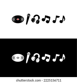 Music vector template. music symbol icon