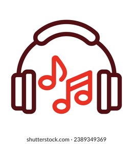 Music Vector Thick Line Two Color Icons For Personal And Commercial Use.

