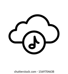 music vector thin line icon 