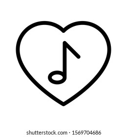music vector thin line icon 