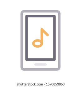 music vector thin line icon 