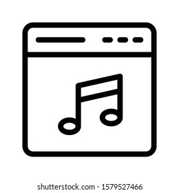 music vector thin line icon 