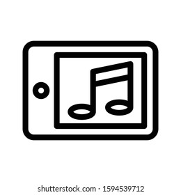 music vector thin line icon 