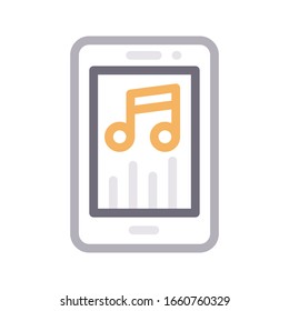 music vector thin line icon 
