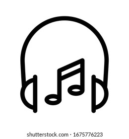 music vector thin line icon 