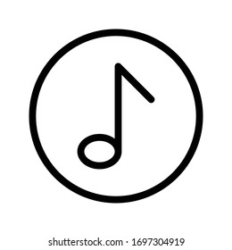 music vector thin line icon 