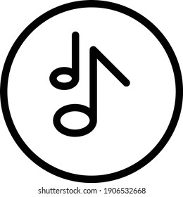 music vector thin line icon