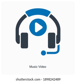 Music video or movie icon concept