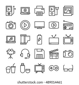 Music, Video, Multimedia, Cinema Vector Icons 3