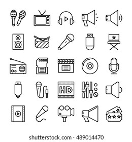 Music, Video, Multimedia, Cinema Vector Icons 1