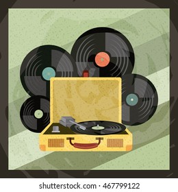 Music Vintage Old Popart Design, Vector Illustration Eps10