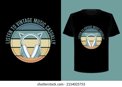 Music vintage retro vintage t shirt design