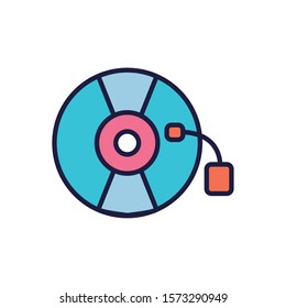 Music vinyl design, Digital technology communication internet device and electronic theme Vector illustration