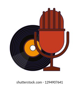 music vinyl and microphone