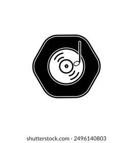 music vinyl vector type icon
