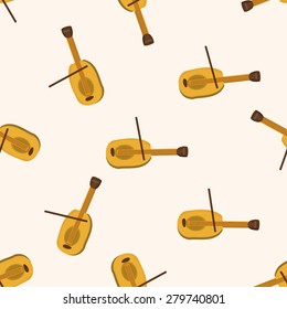 music violin , cartoon seamless pattern background