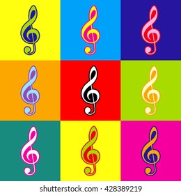 Music violin clef sign