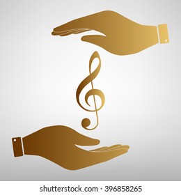 Music violine clef sign