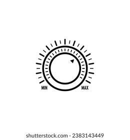 Icono del botón de volumen de música, aislado en un fondo blanco.