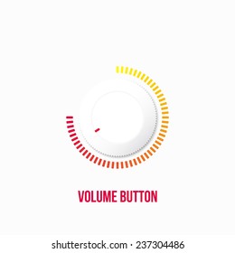 Music volume control knob. Vector illustration - eps10