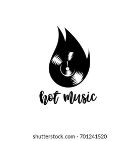 Music vynk icon, retro, melody, favourite playlist, record, white background, vector illustration