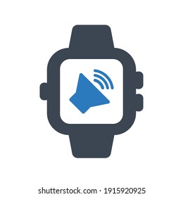 Music Watch Icon.audio,clock (vector Illustration)