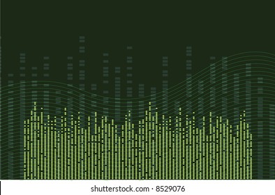 music wave background- green