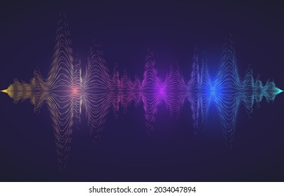 Music wave background. Vector illustration. EPS 10