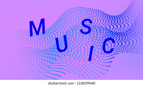 Music Wave Design. Music Summer Abstract Background. Sound Flyer With Rainbow Gradient Line Waves. Music Banner Equalizer Vector Concept. Electronic Fest Rainbow Modern Poster.