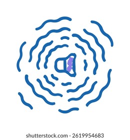 music wave doodle icon sketch vector. music wave sign. isolated symbol illustration