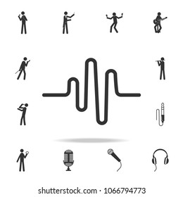 Music wave icon app. Detailed set of music icons. Premium quality graphic design. One of the collection icons for websites web design mobile app on white background